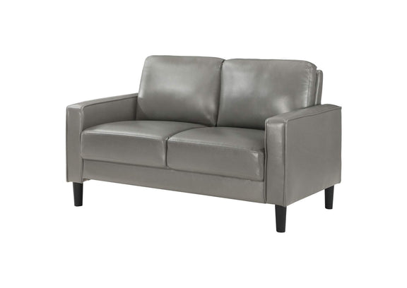 508366 Ruth Upholstered Track Arm Loveseat Grey