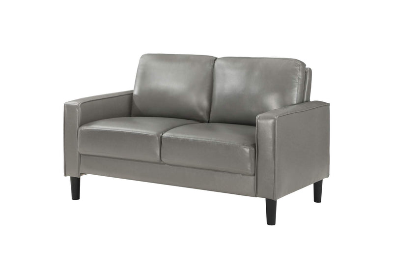 508366 Ruth Upholstered Track Arm Loveseat Grey