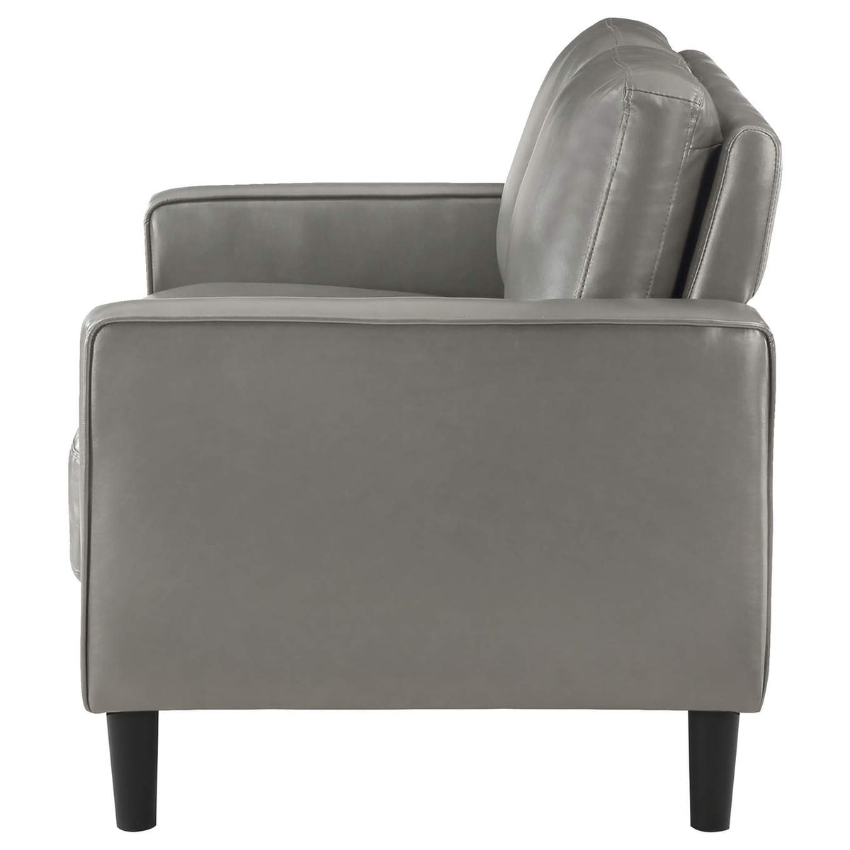 508366 Ruth Upholstered Track Arm Loveseat Grey