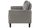508366 Ruth Upholstered Track Arm Loveseat Grey