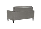 508366 Ruth Upholstered Track Arm Loveseat Grey