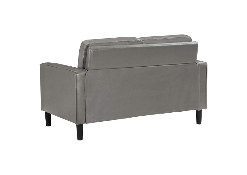 508366 Ruth Upholstered Track Arm Loveseat Grey
