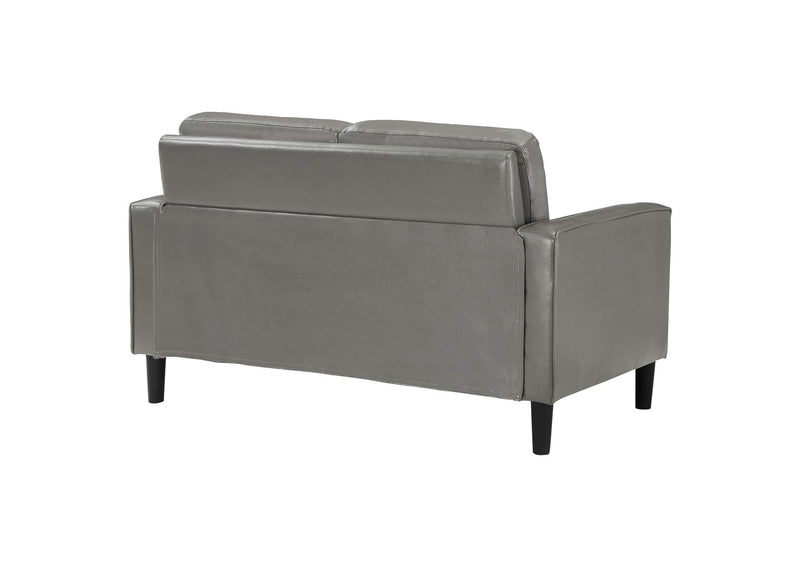 508366 Ruth Upholstered Track Arm Loveseat Grey
