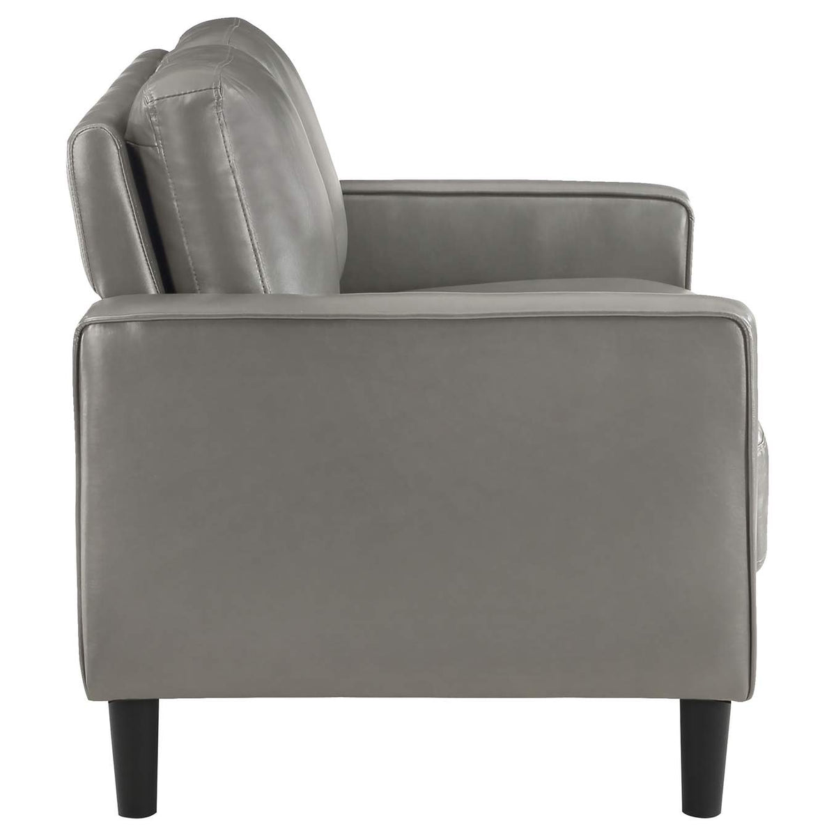 508366 Ruth Upholstered Track Arm Loveseat Grey