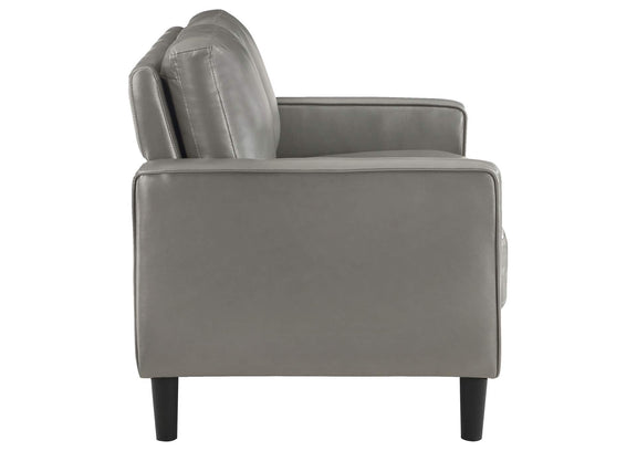508366 Ruth Upholstered Track Arm Loveseat Grey