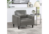 508367 Ruth Upholstered Track Arm Accent Chair Grey