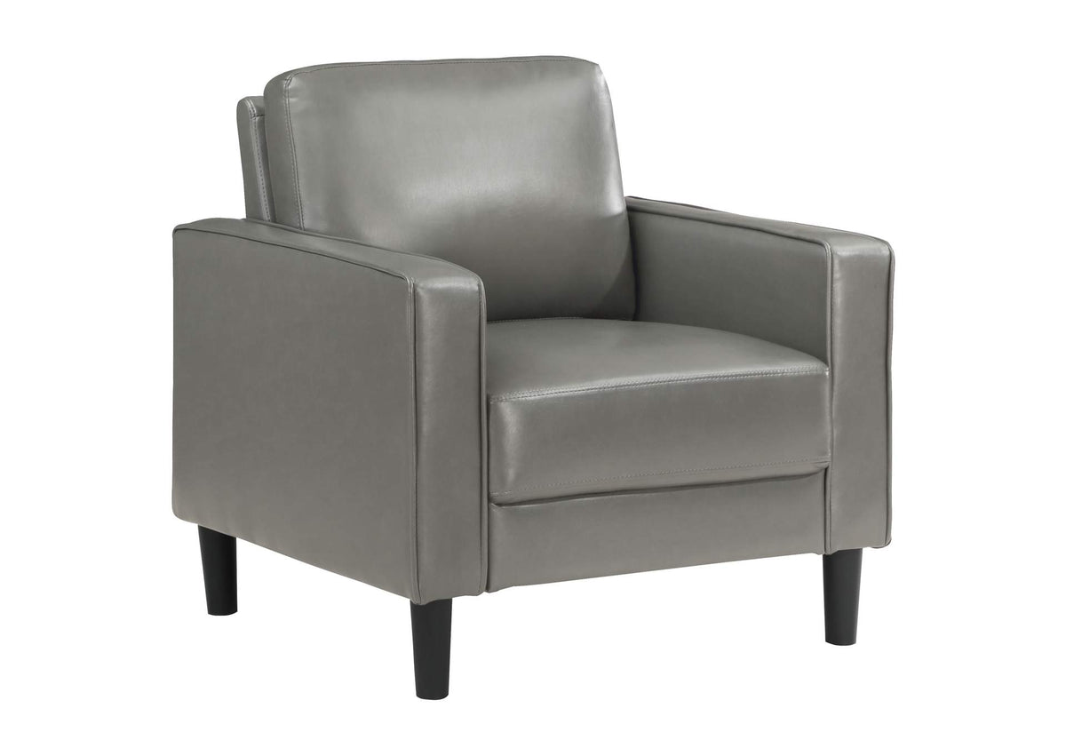 508367 Ruth Upholstered Track Arm Accent Chair Grey