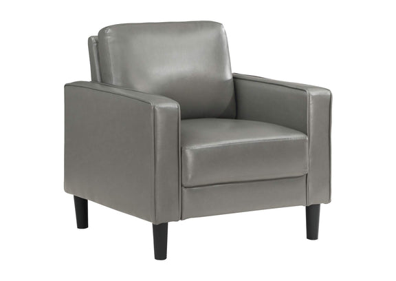 508367 Ruth Upholstered Track Arm Accent Chair Grey