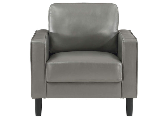 508367 Ruth Upholstered Track Arm Accent Chair Grey