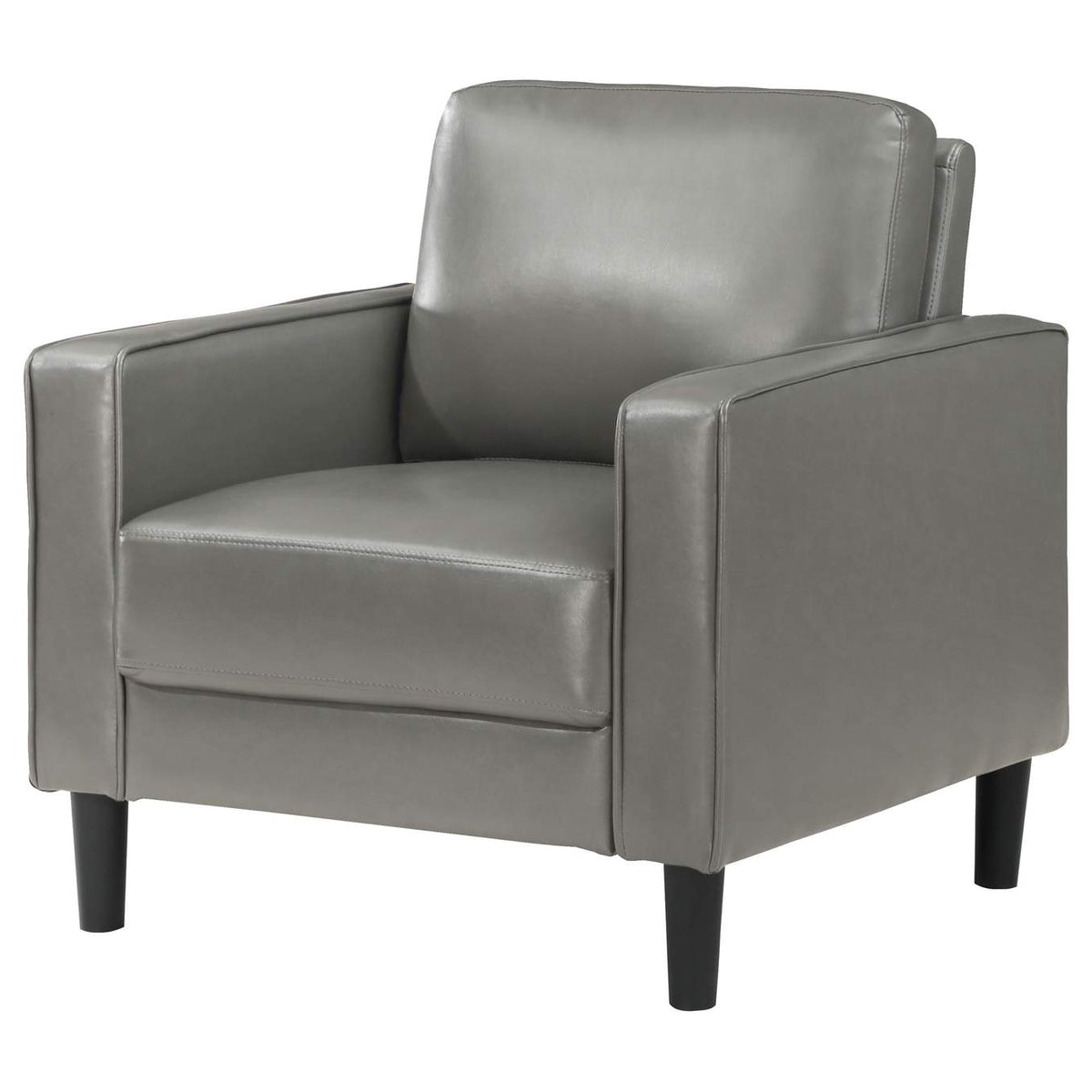 508367 Ruth Upholstered Track Arm Accent Chair Grey