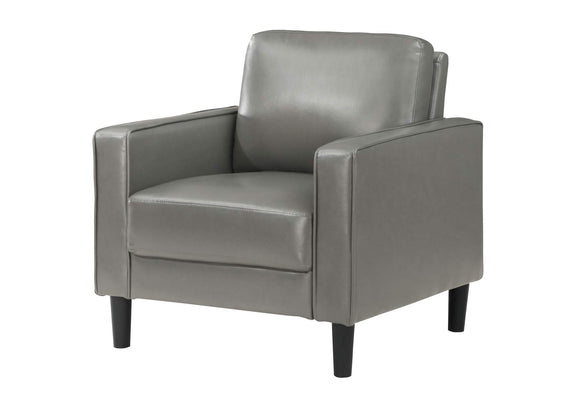 508367 Ruth Upholstered Track Arm Accent Chair Grey