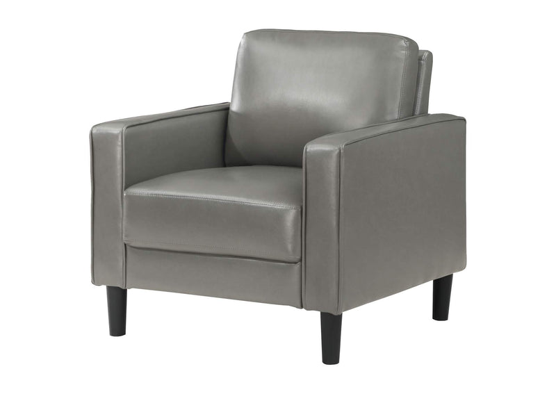 508367 Ruth Upholstered Track Arm Accent Chair Grey