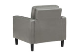508367 Ruth Upholstered Track Arm Accent Chair Grey