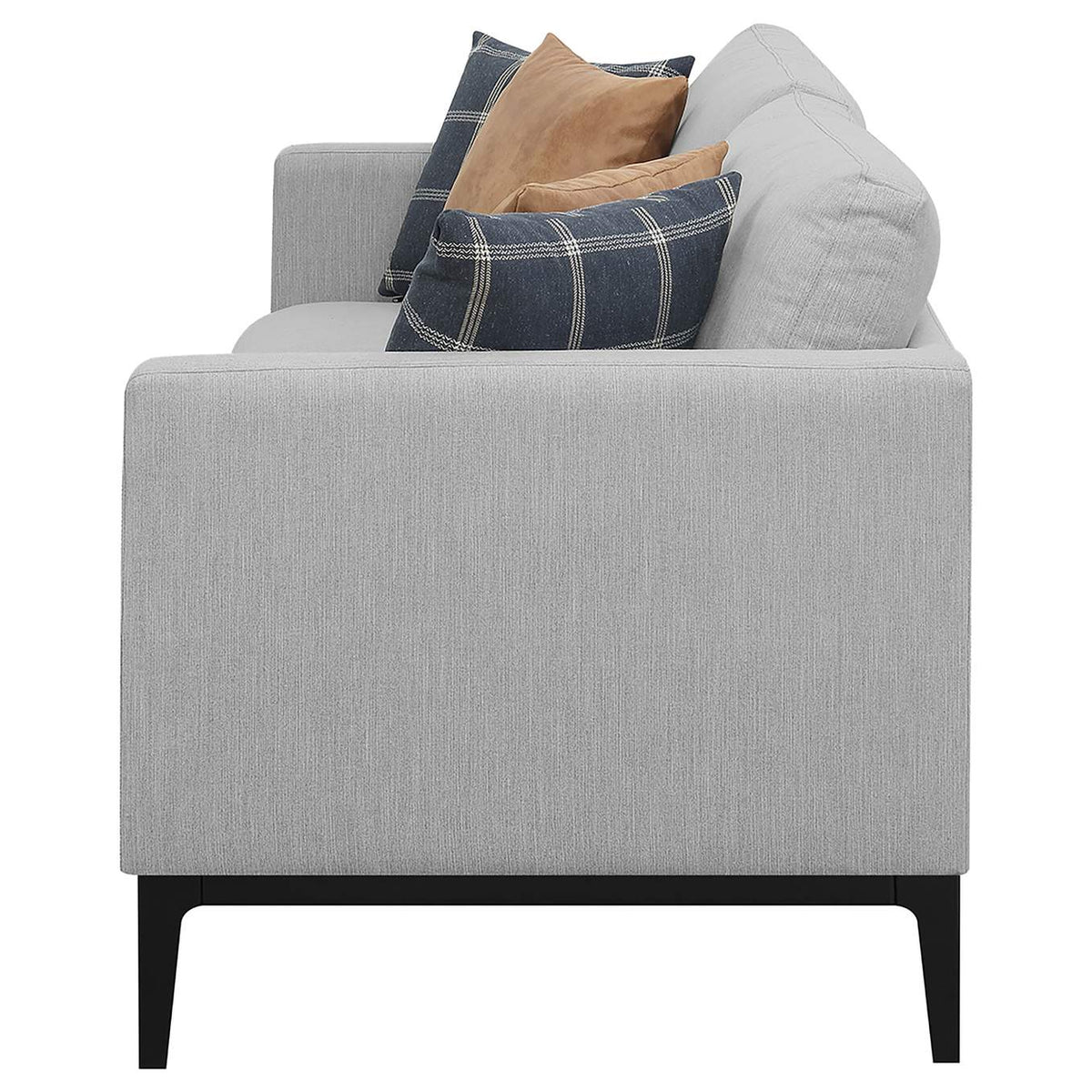 508681 Apperson Upholstered Track Arm Sofa Light Grey