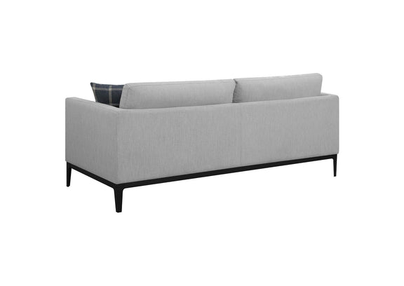 508681 Apperson Upholstered Track Arm Sofa Light Grey