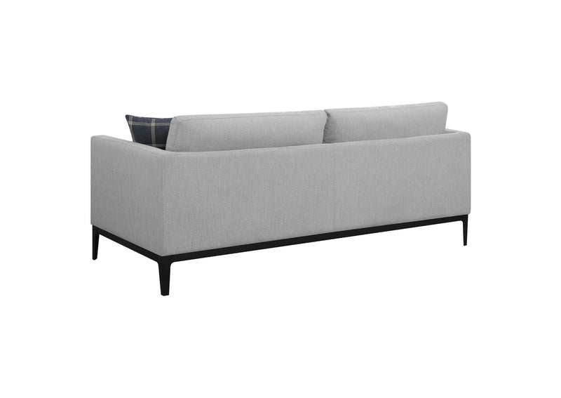 508681 Apperson Upholstered Track Arm Sofa Light Grey