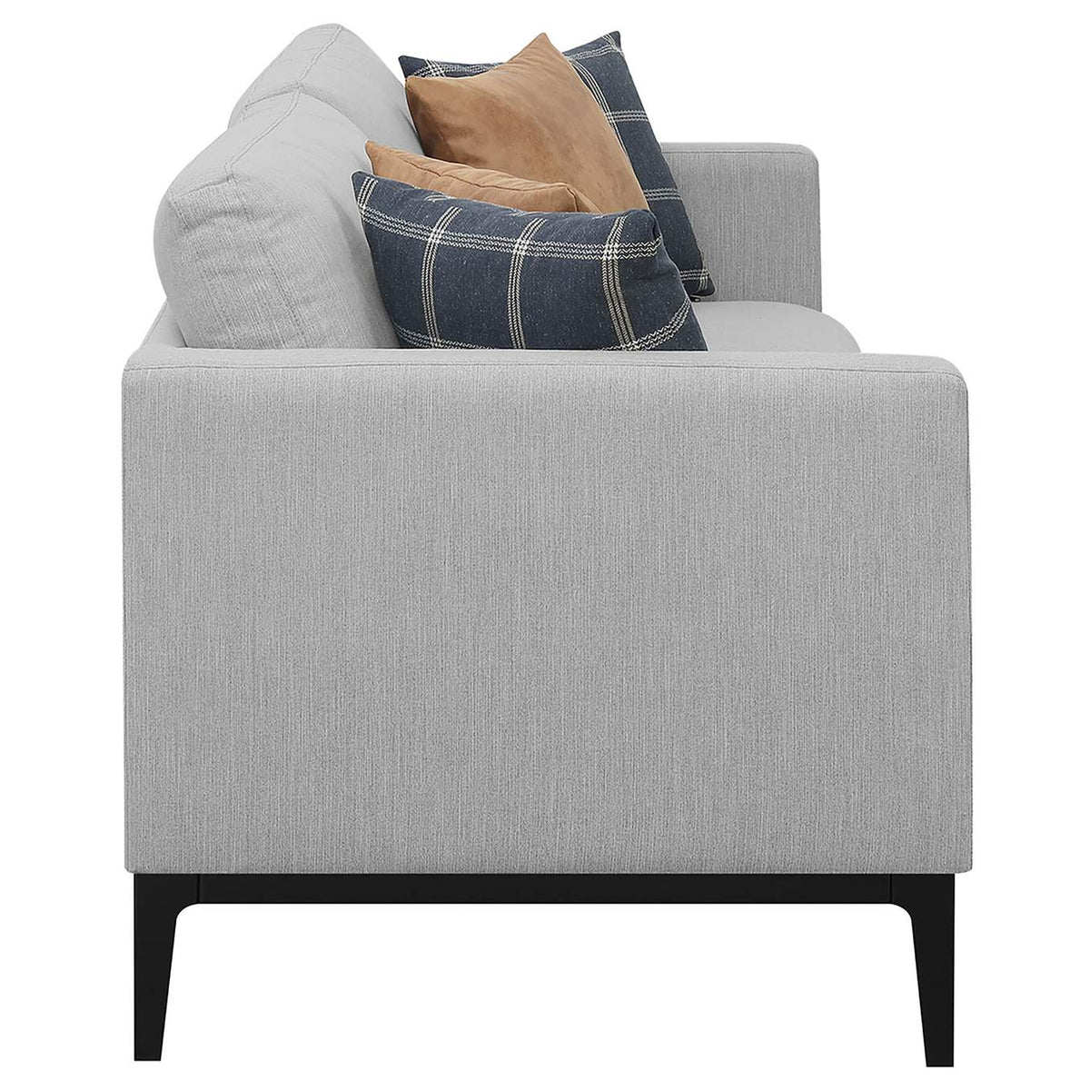 508681 Apperson Upholstered Track Arm Sofa Light Grey