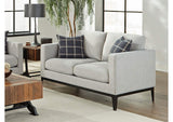 508682 Apperson Upholstered Track Arm Loveseat Light Grey