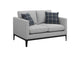 508682 Apperson Upholstered Track Arm Loveseat Light Grey