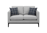 508682 Apperson Upholstered Track Arm Loveseat Light Grey