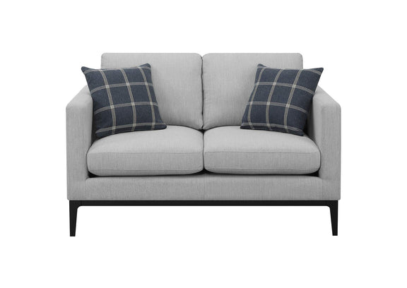 508682 Apperson Upholstered Track Arm Loveseat Light Grey