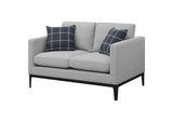508682 Apperson Upholstered Track Arm Loveseat Light Grey