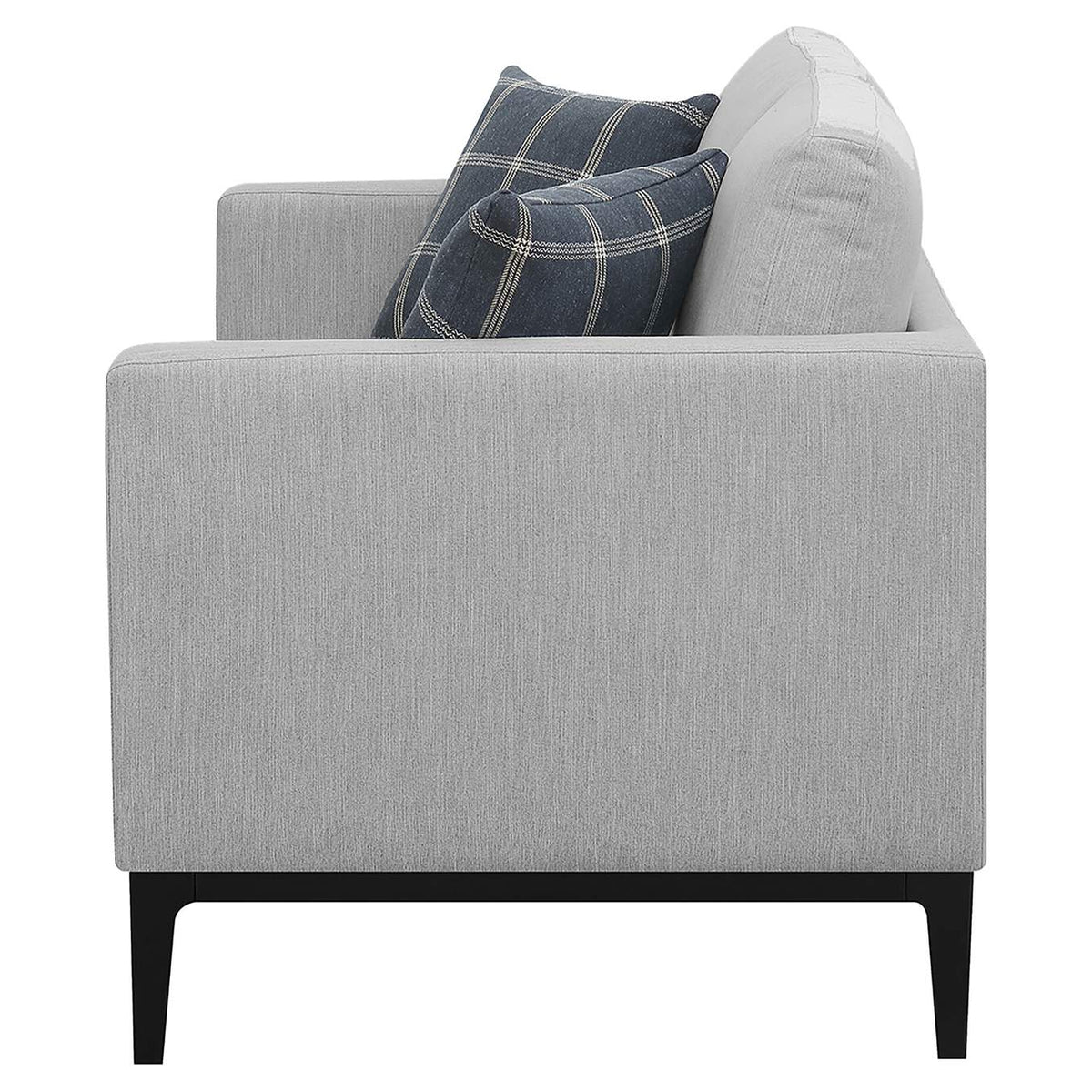 508682 Apperson Upholstered Track Arm Loveseat Light Grey