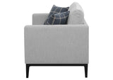 508682 Apperson Upholstered Track Arm Loveseat Light Grey
