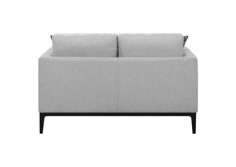 508682 Apperson Upholstered Track Arm Loveseat Light Grey
