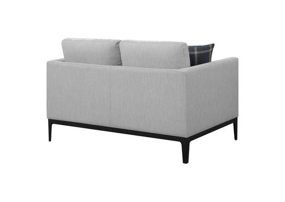 508682 Apperson Upholstered Track Arm Loveseat Light Grey