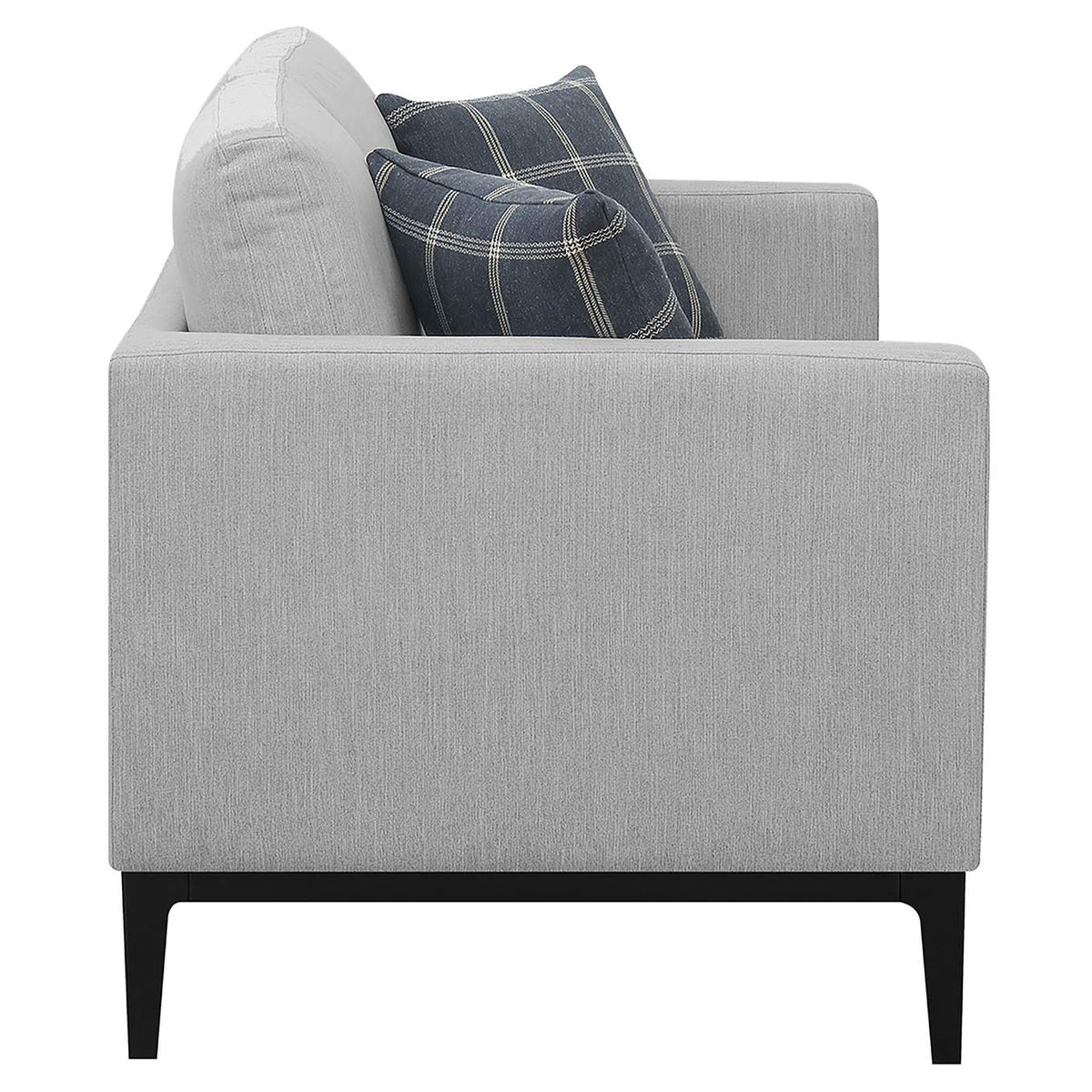 508682 Apperson Upholstered Track Arm Loveseat Light Grey