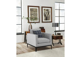 508683 Apperson Upholstered Track Arm Accent Chair Light Grey