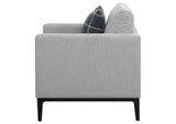 508683 Apperson Upholstered Track Arm Accent Chair Light Grey