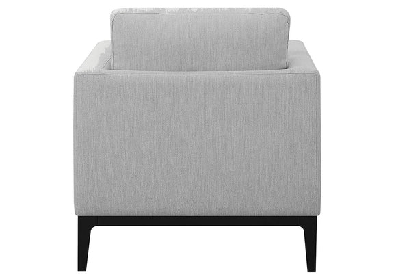 508683 Apperson Upholstered Track Arm Accent Chair Light Grey