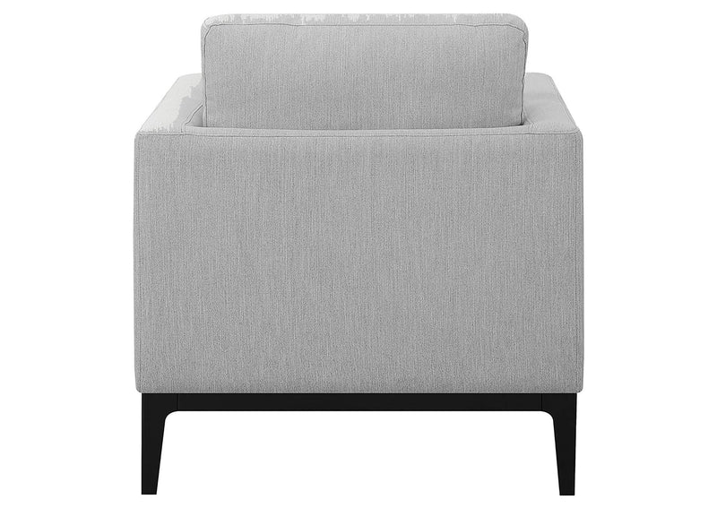 508683 Apperson Upholstered Track Arm Accent Chair Light Grey