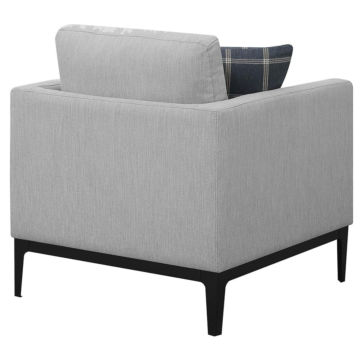508683 Apperson Upholstered Track Arm Accent Chair Light Grey