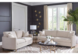 Corliss 2-piece Upholstered Arched Arm Sofa Set Beige
