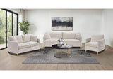 Corliss 3-piece Upholstered Arched Arm Sofa Set Beige