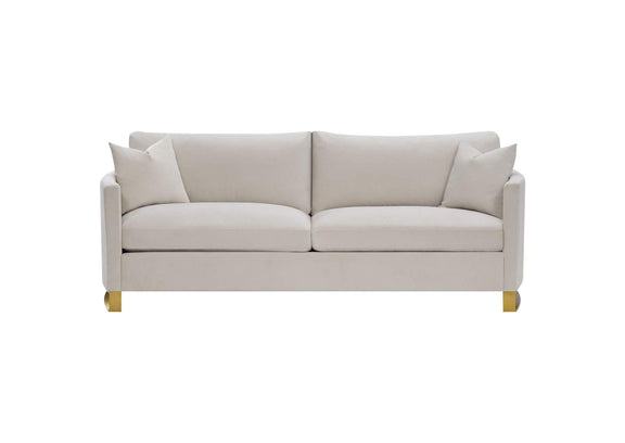 508821 Corliss Upholstered Curved Track Arm Sofa Beige