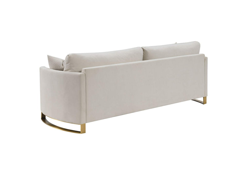 508821 Corliss Upholstered Curved Track Arm Sofa Beige