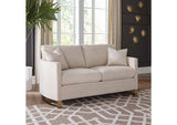 508822 Corliss Upholstered Curved Track Arm Loveseat Beige