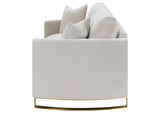 508822 Corliss Upholstered Curved Track Arm Loveseat Beige