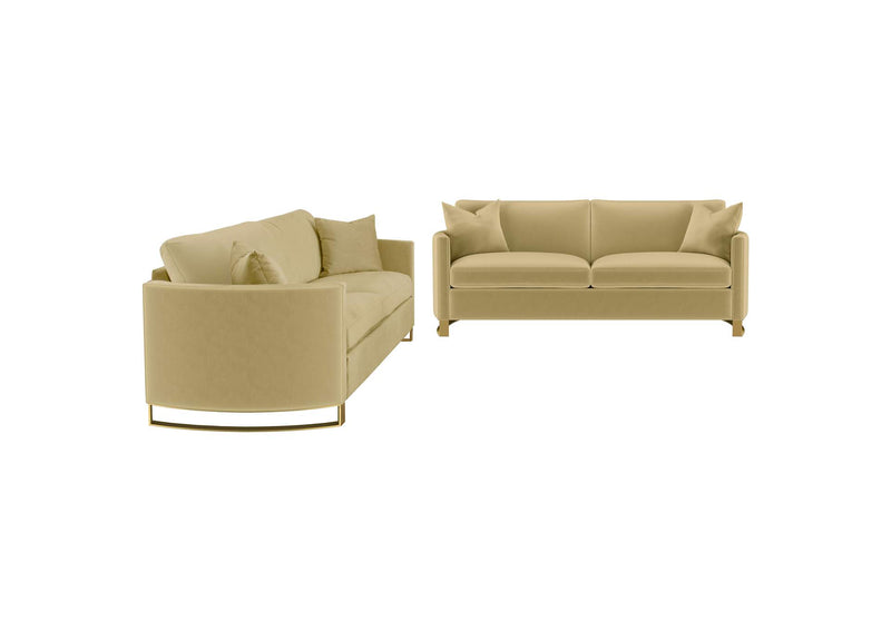 508824-S2 Corliss 2-piece Velvet Upholstered Sofa Set Camel