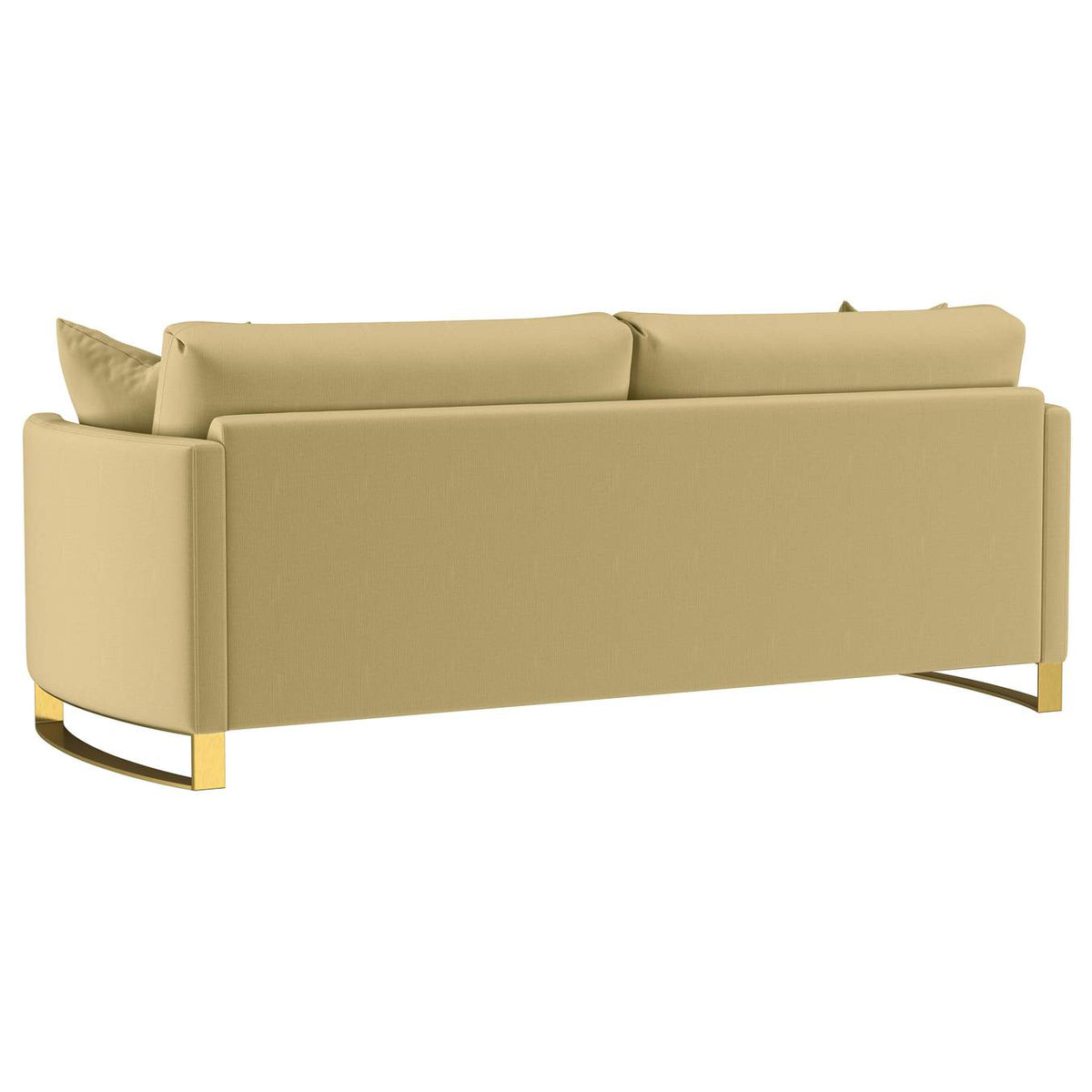 508824-S3 Corliss 3-piece Velvet Upholstered Sofa Set Camel