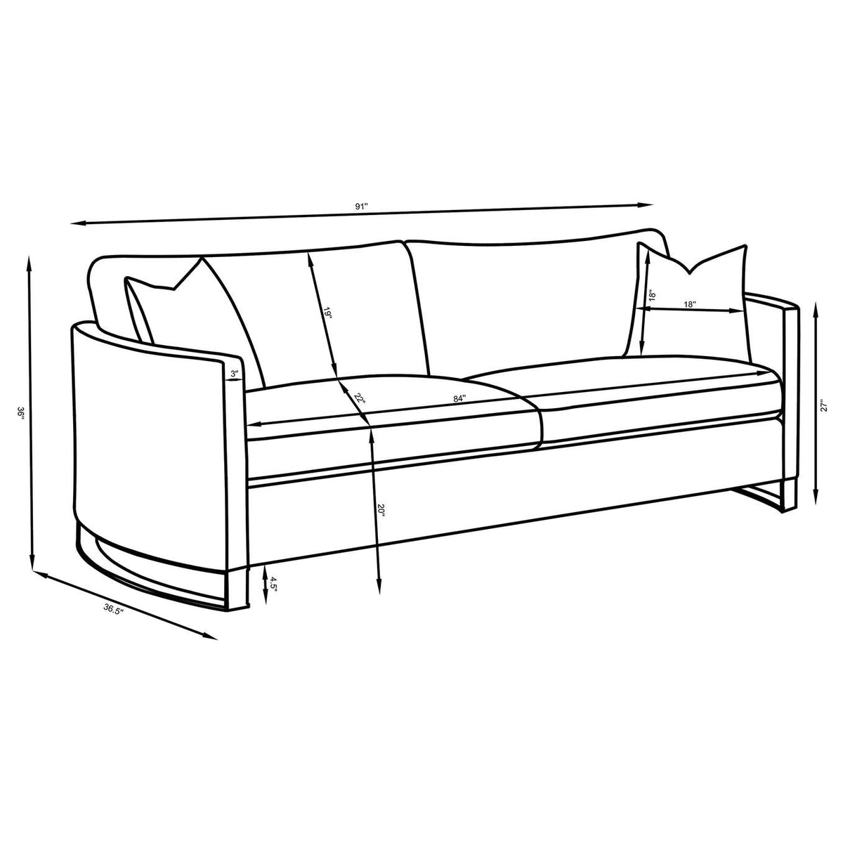 508824-S3 Corliss 3-piece Velvet Upholstered Sofa Set Camel
