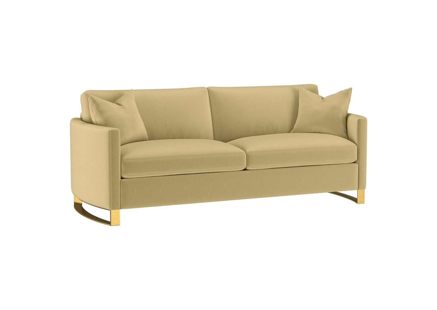 508824 Corliss Upholstered Curved Track Arm Sofa Camel