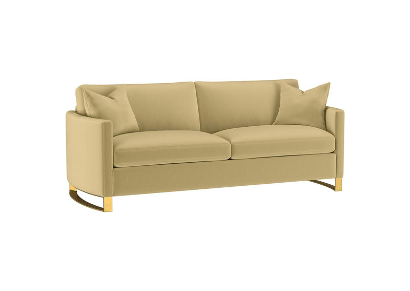 508824 Corliss Upholstered Curved Track Arm Sofa Camel