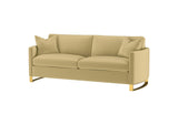 508824 Corliss Upholstered Curved Track Arm Sofa Camel