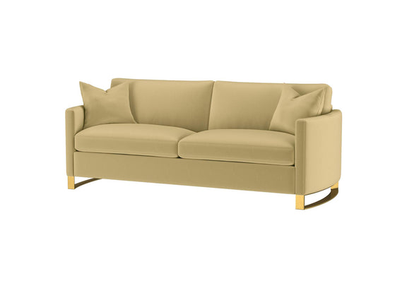 508824 Corliss Upholstered Curved Track Arm Sofa Camel