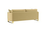 508824 Corliss Upholstered Curved Track Arm Sofa Camel